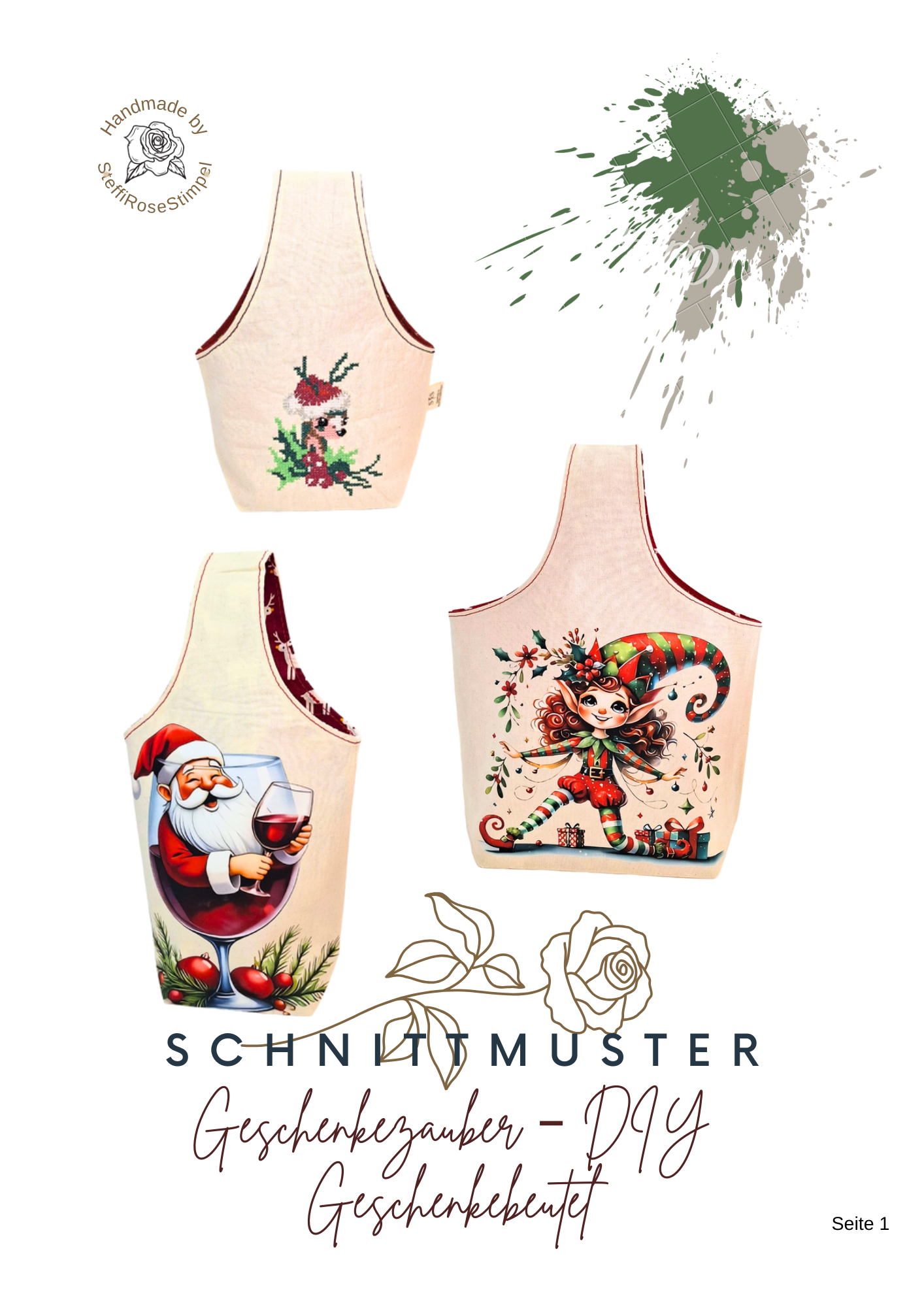 "Geschenkezauber-Diy Geschenkebeutel" nähen - E-Book Schnittmuster Geschenkverpackung nähen
