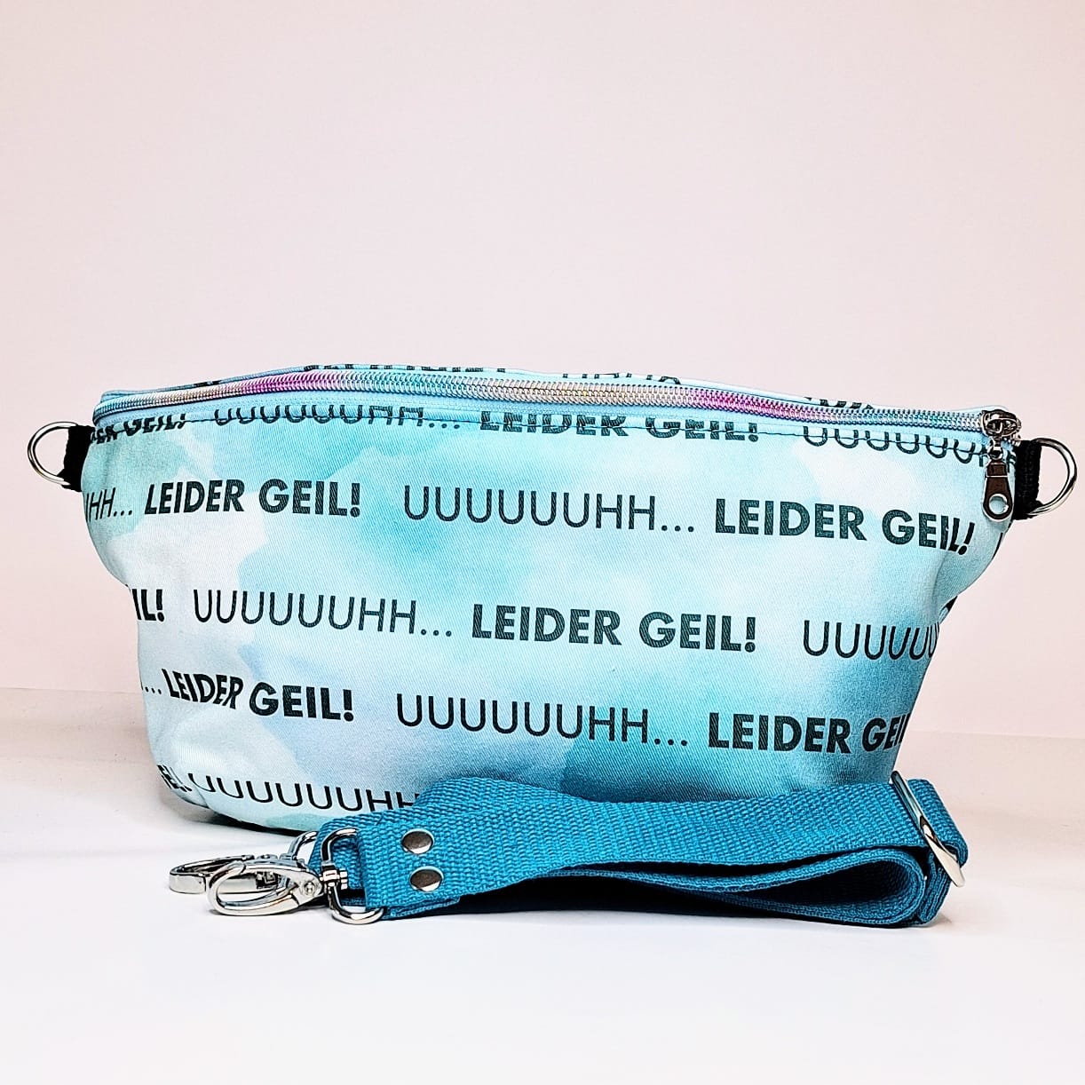 Bauchtasche-Big LEIDER GEIL – Türkis