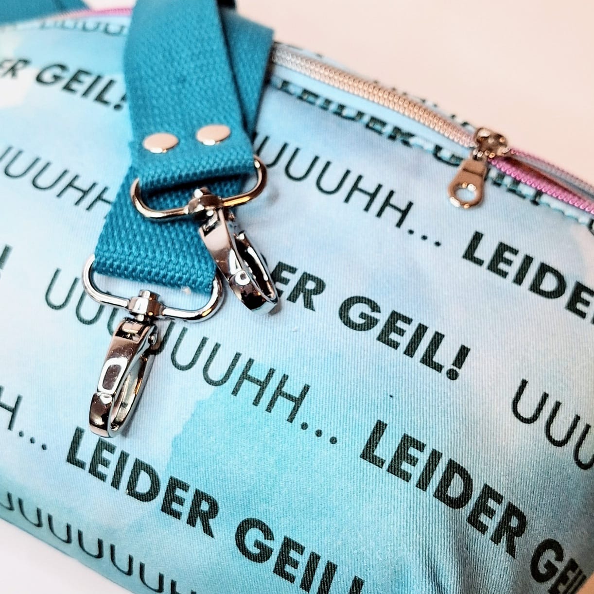 Bauchtasche-Big LEIDER GEIL – Türkis