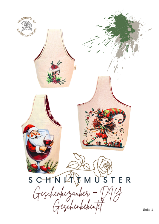 "Geschenkezauber-Diy Geschenkebeutel" nähen - E-Book Schnittmuster Geschenkverpackung nähen