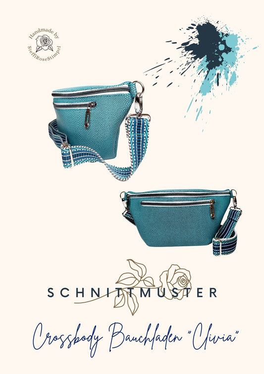 Clivia Tasche nähen – E-Book für Crossbody & Bauchtasche