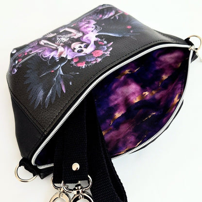 Bodybag Damen, Crossbody Tasche, Umhängetasche, kleine Schultertasche, Tasche aus Kunstleder, handgemachte Tasche, Alltagstasche, Freizeittasche, kompakte Tasche, Crossbody Bag Damen.