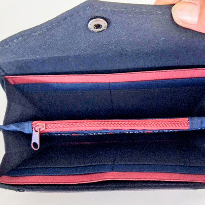 Geldbörse Damen, Portemonnaie mit Kartenfächern, Geldbeutel mit Münzfach, handgemachte Geldbörse